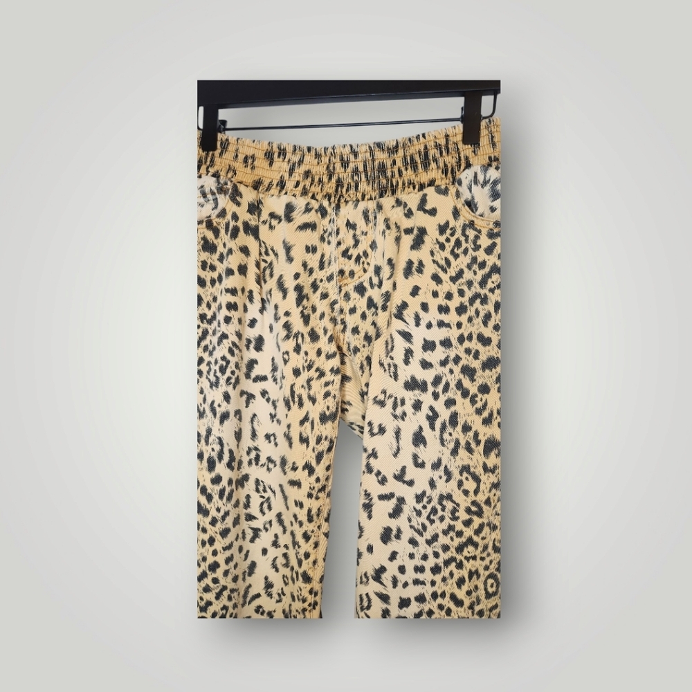 Turquoise Haven Leopard Print straight let Pants Size Small Style cv8810ch - Picture 3 of 7
